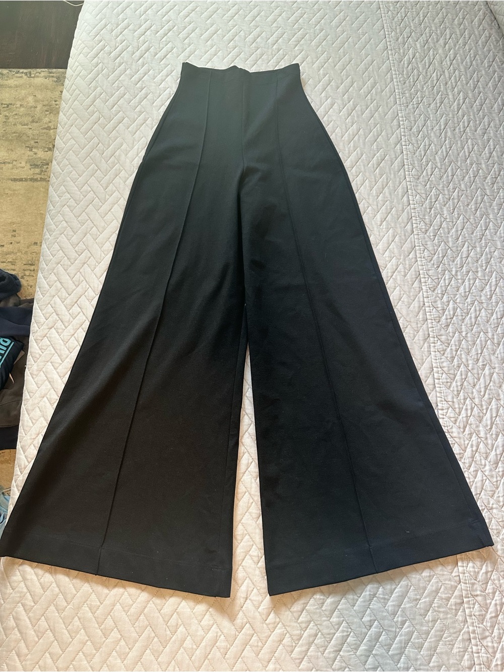 High-Waist Black Wide-Leg Jumpsuit Pants